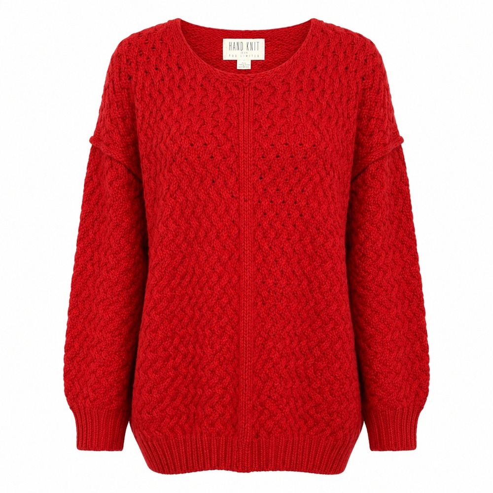 Vintage The Limited Chunky Hand Knit Sweater Women Medium Cottagecore Retro
